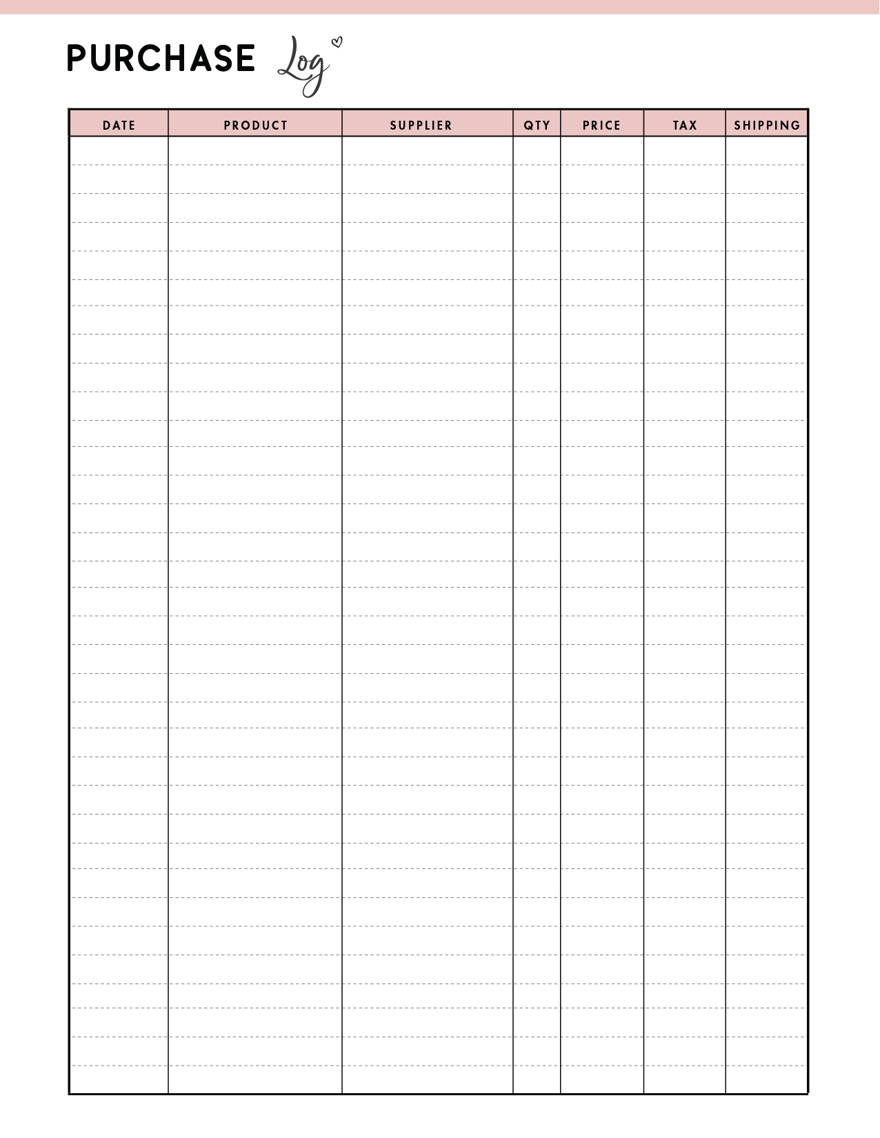 free printable purchase order tracker - world of printables